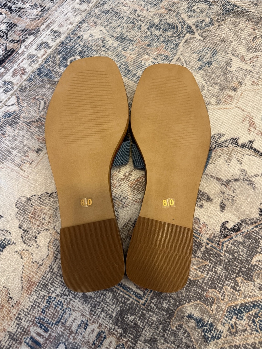 Women’s Steve Madden Hayden Sandals slides Denim 8 Brand New - Picture 5 of 5